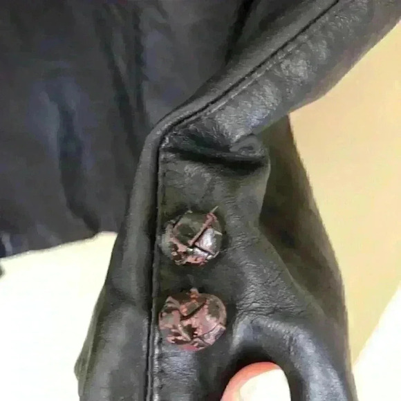 VTG Fidelity Union Made 60s 70s Genuine Black Leather Jacket Men' s Labeled 44 - Picture 6 of 10